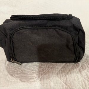 XQXA black nylon Dopp kit toiletry essentials bag